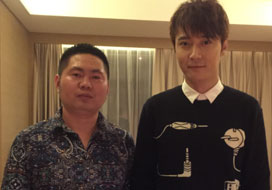 广州恒盛与明星合影